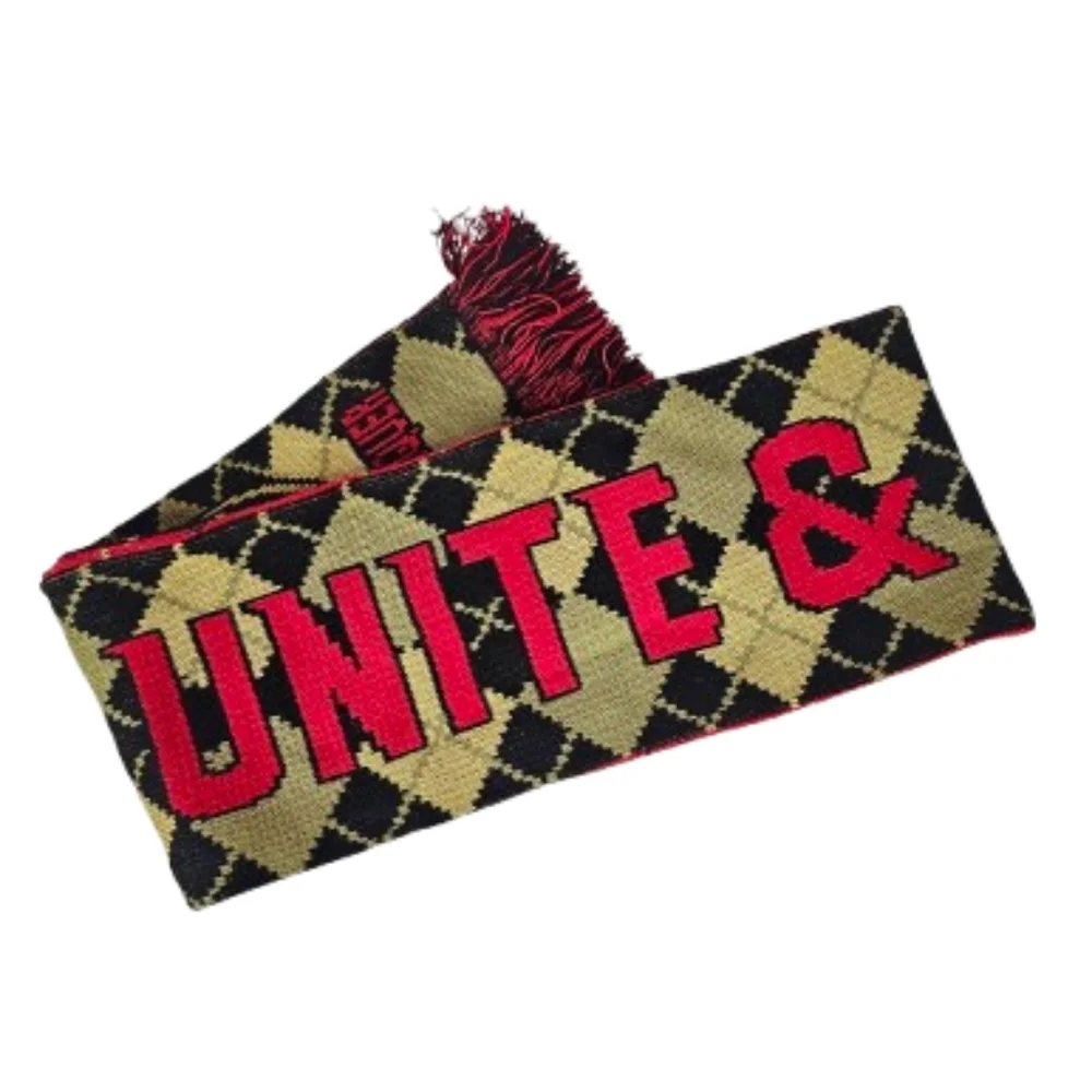 Ruffneck Atlanta United Argyle Scarf - Red, Black, Gold